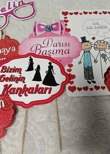 Renkli Pembe Parti Konuşma Balonları - Görsel 5