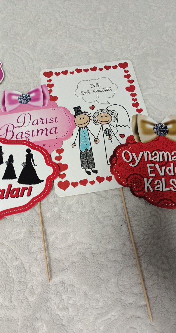 Renkli Pembe Parti Konuşma Balonları - Görsel 3