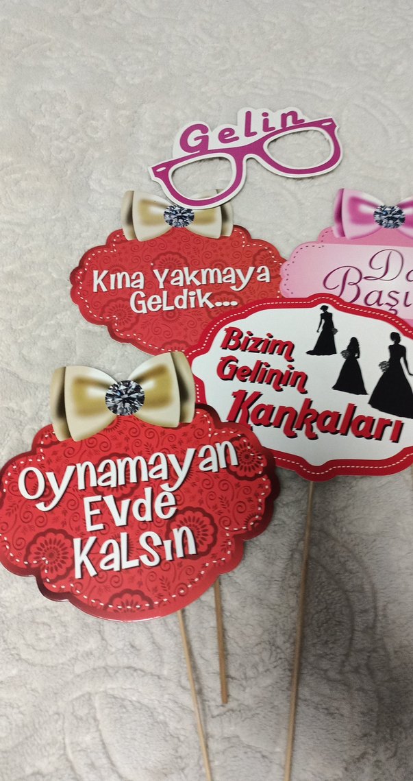 Renkli Pembe Parti Konuşma Balonları - Görsel 2