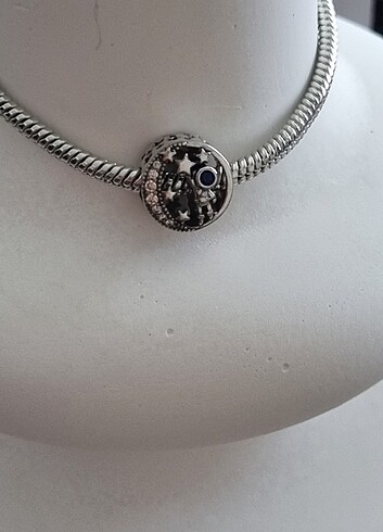 Beden gri Renk Pandora 925 ayar gümüş charm 