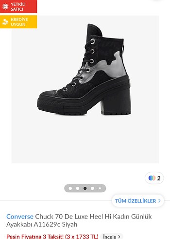 39 Beden siyah Renk Converse Chuck 70 De Luxe Siyah Platform Topuklu Spor Ayakkabı
