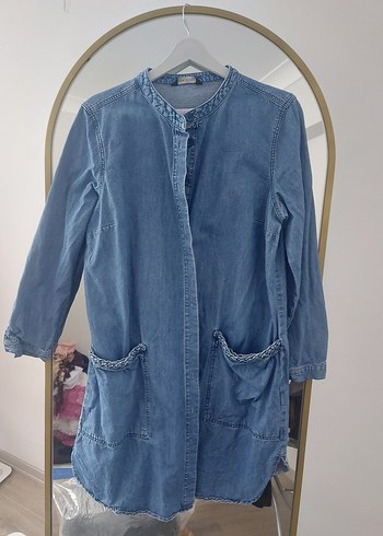 Mavi Düğmeli Denim Ceket