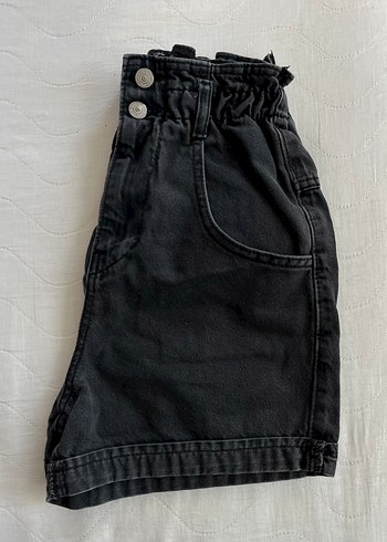 Loose Fit Mini Kot Şort - Görsel 3