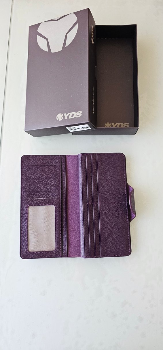 Kadın Mor Deri Fermuarlı Cüzdan - Görsel 2