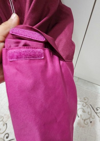 Bordo Fermuarlı Kız Çocuk Ceketi - Görsel 3