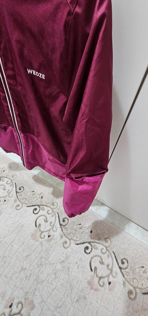 Bordo Fermuarlı Kız Çocuk Ceketi - Görsel 2