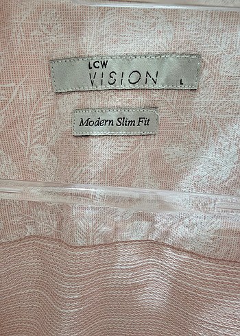 Pembe Keten Kısa Kollu Düğmeli Erkek Gömlek - Görsel 2