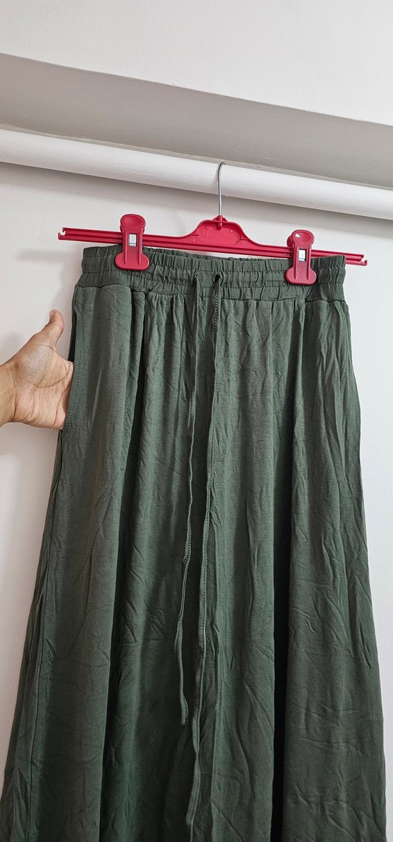 Kadın Haki Uzun Etek - Görsel 2