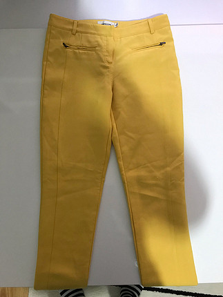 36 Beden altın Renk Kumaş pantolon 