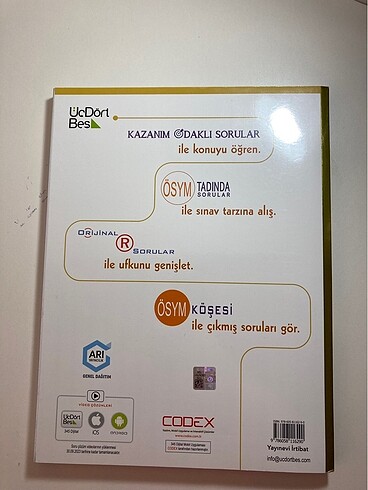 TYT TARİH TEST KİTABI 345 YAYINLARİ