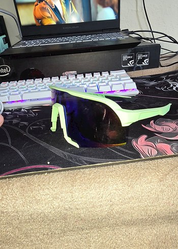 Renkli Tie-Dye Biker Stil Erkek Kayak Gözlüğü - Görsel 3