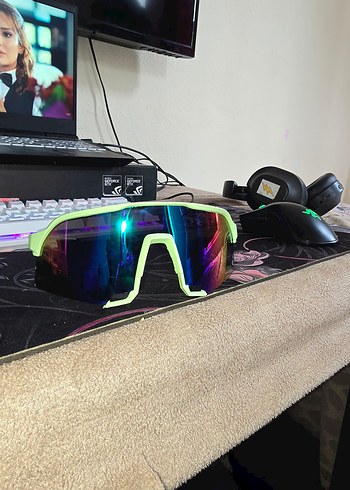 Renkli Tie-Dye Biker Stil Erkek Kayak Gözlüğü - Görsel 2