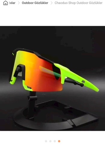 Renkli Tie-Dye Biker Stil Erkek Kayak Gözlüğü - Görsel 5