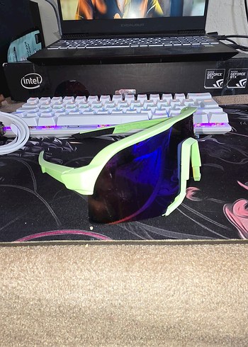 Renkli Tie-Dye Biker Stil Erkek Kayak Gözlüğü - Görsel 4