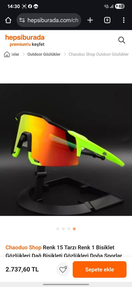 Renkli Tie-Dye Biker Stil Erkek Kayak Gözlüğü - Görsel 5