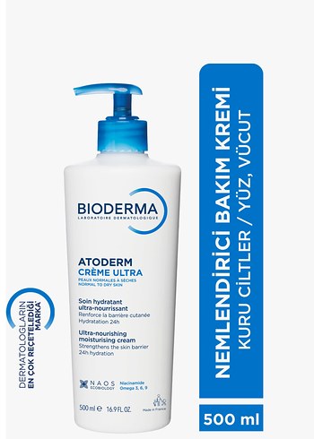 Bioderma Atoderm Ultra Nemlendirici Krem 500 ml