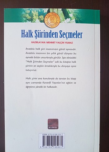 Halk Şiirinden Seçmeler Kitabı - Görsel 2