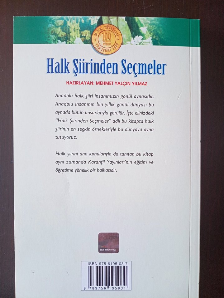 Halk Şiirinden Seçmeler Kitabı - Görsel 2