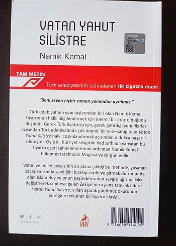 Vatan Yahut Silistre - Namık Kemal