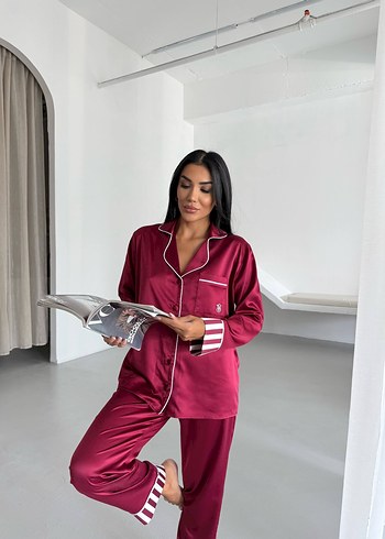 s Beden bordo Renk Victorias Secret Pijama Takımı