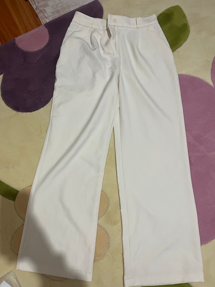 Kadın Beyaz Kumaş Pantolon - Görsel 2