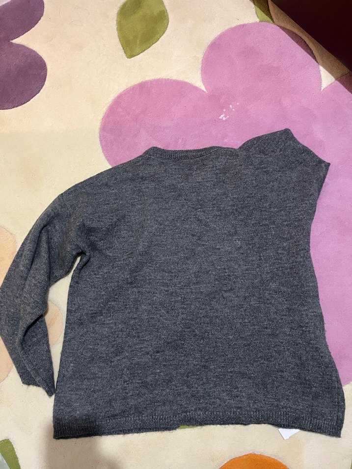 Gri Salaş Oversize Kazak - Görsel 3