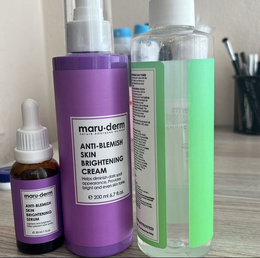 Maru-Derm Cilt Aydınlatıcı Krem, Tonik ve Serum Seti - Görsel 2
