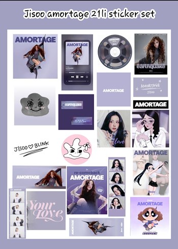 jisoo sticker set - Görsel 2