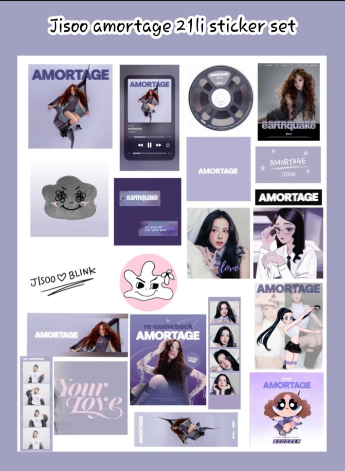 jisoo sticker set - Görsel 2
