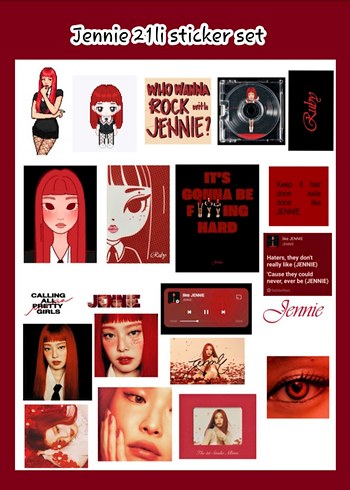 jennie sticker set - Görsel 2