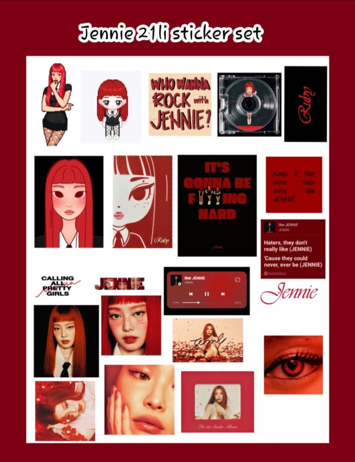 jennie sticker set - Görsel 2