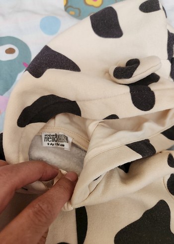 Kahverengi Leopar Desenli Bebek Tulumu - Görsel 5