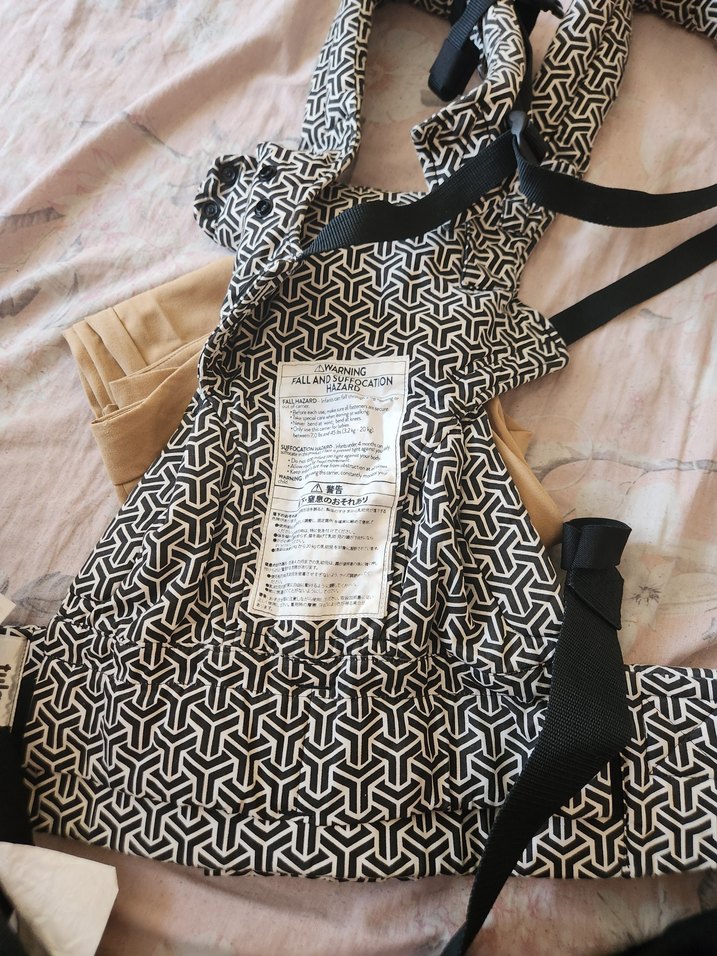 tula baby Siyah Gri Desenli Bebek Taşıyıcı - Görsel 3