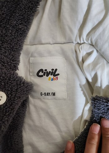 Gri Kürklü Erkek Çocuk Polar Kaban - Görsel 2