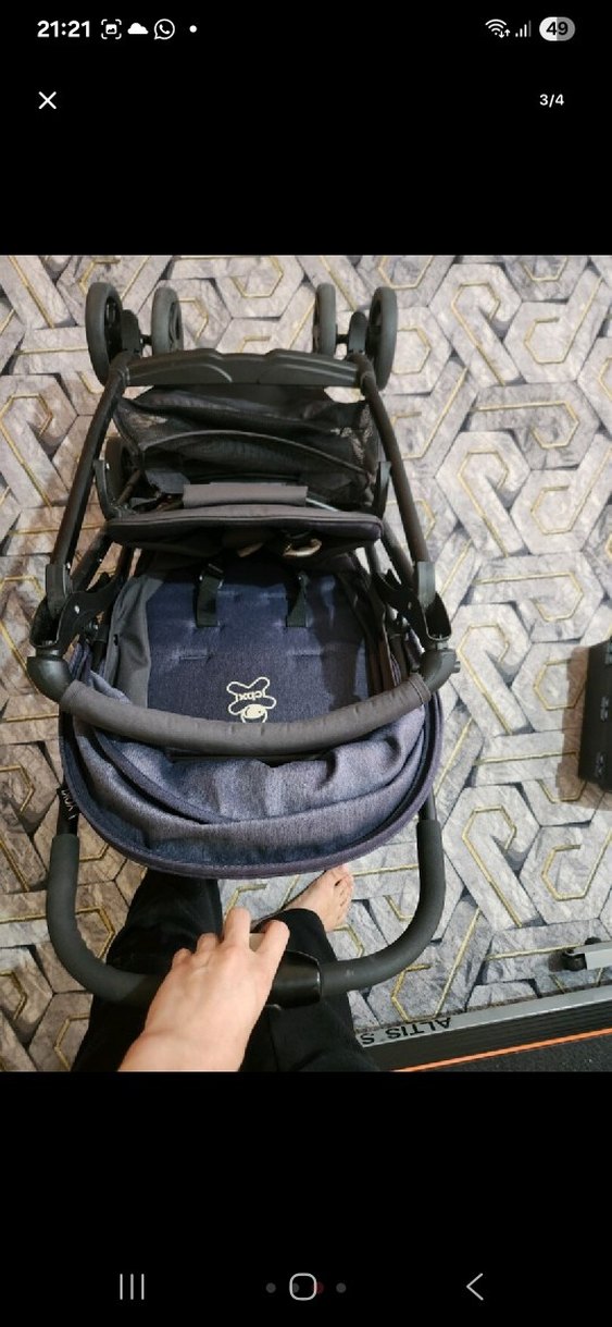 cybex Gri Bebek Arabası, Katlanabilir, Emniyet Kemeri - Görsel 2