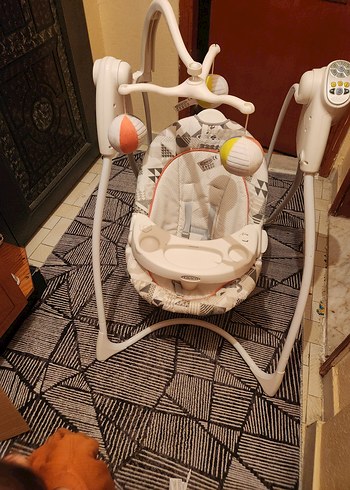 Beyaz Bebek Salıncağı ve Oyun Alanı - Görsel 3