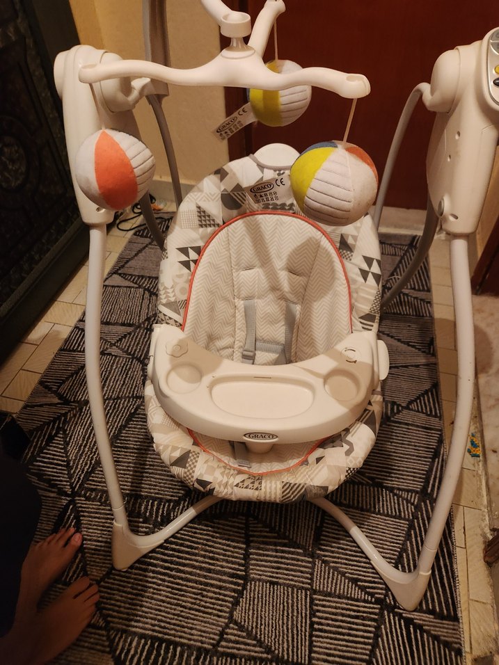 Beyaz Bebek Salıncağı ve Oyun Alanı - Görsel 2