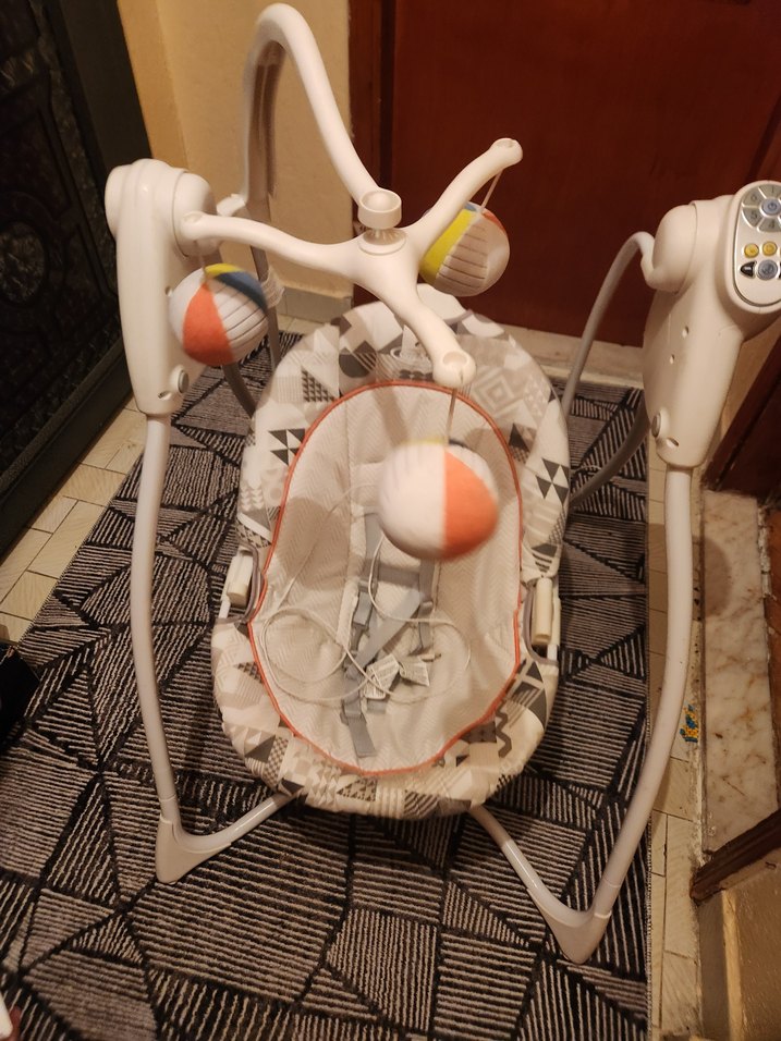 Beyaz Bebek Salıncağı ve Oyun Alanı - Görsel 4