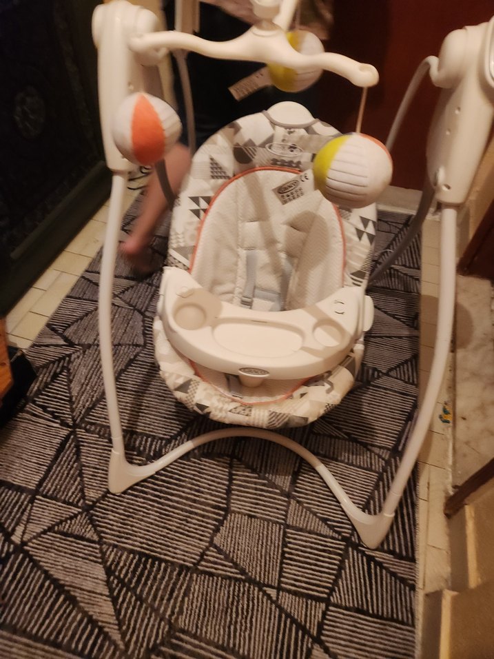 Beyaz Bebek Salıncağı ve Oyun Alanı - Görsel 5