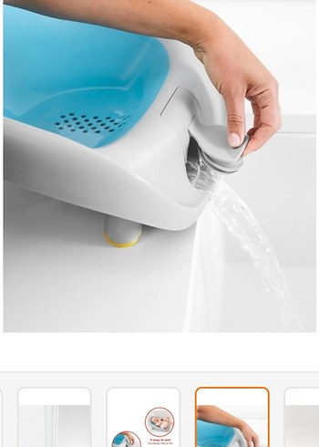 skip hop bebek küveti Gri ve Mavi Bebek Yatağı - Görsel 2