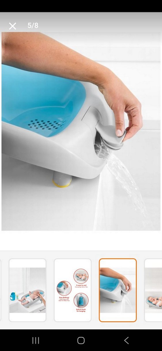 skip hop bebek küveti Gri ve Mavi Bebek Yatağı - Görsel 2