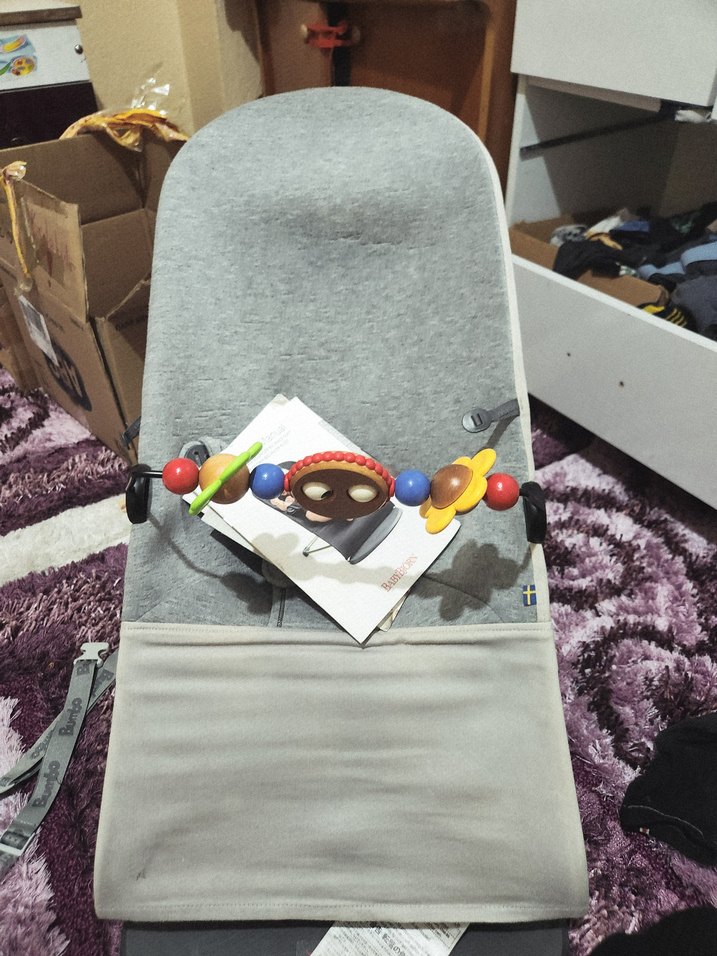 babybayjörn ana kucağı Gri Örme Bebek Uyku Aksesuarı - Görsel 2