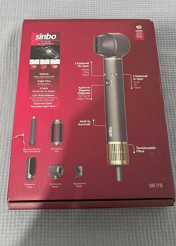 sinbo Gri Saç Şekillendirici Seti - Görsel 4