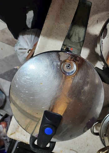 fissler düdüklü Bej Renkli Büyük Çelik Tencere - Görsel 9