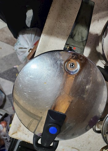 fissler düdüklü Bej Renkli Büyük Çelik Tencere - Görsel 8