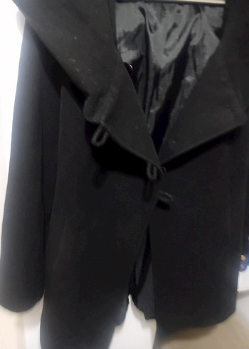 Diğer Siyah Regular Fit Midi Ceket