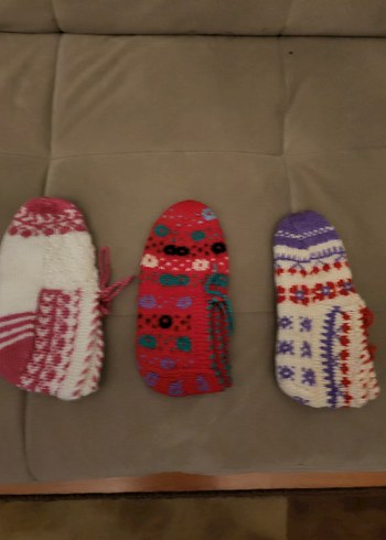 El örgüsü çeyizlik patik 3 çift - Görsel 2