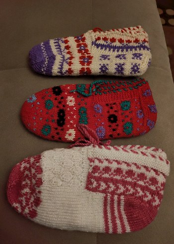 El örgüsü çeyizlik patik 3 çift - Görsel 3