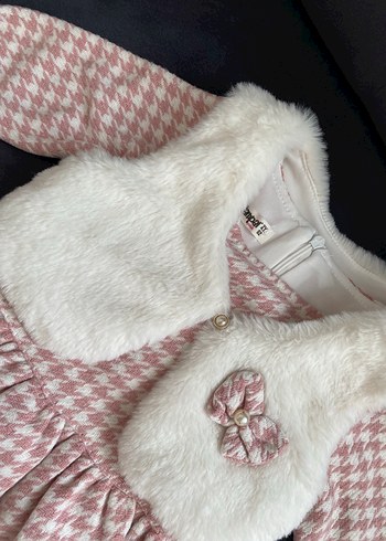 Dantel Detaylı Pembe Kız Çocuk Elbise - Görsel 2