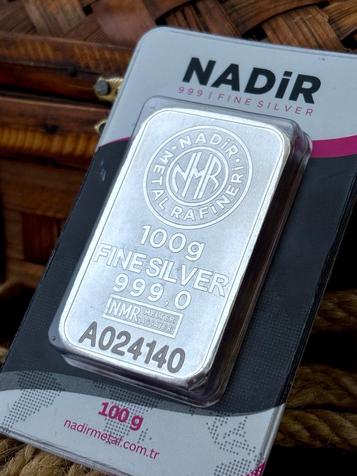 Nadir 100g 999 Ayar Gümüş Külçe - Görsel 3